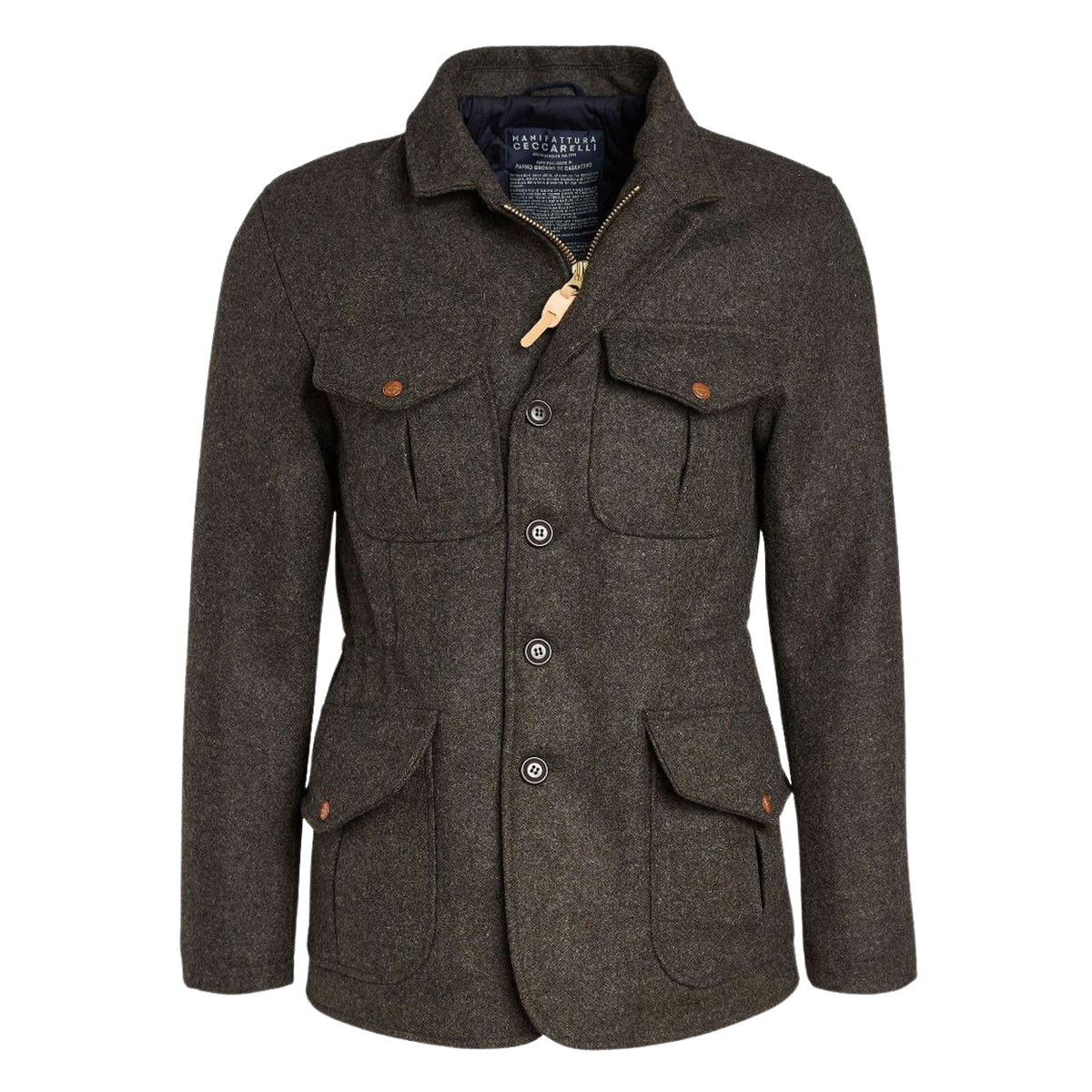Manifattura Ceccarelli Alligator Men's Jacket (7028-QR) Brown on