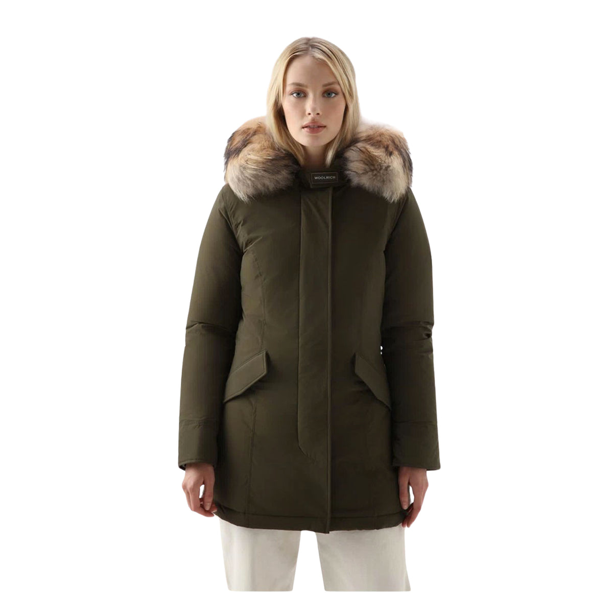 Woolrich Arctic Parka Luxury Women's Jacket with Removable Green