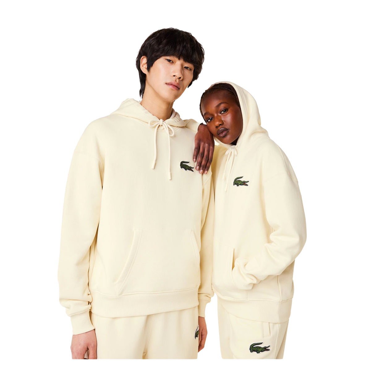 Mens white 2025 lacoste hoodie