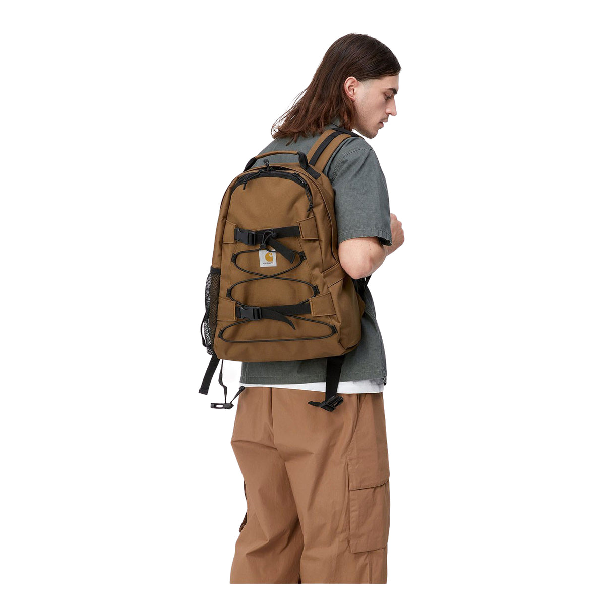 Zaino Carhartt WIP Kickflip Backpack Marrone su Brubaker Store