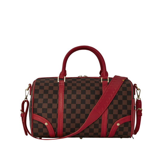 SPRAYGROUND Borsone TAKEOVER THE THRONE MINI DUFFLE - Marrone / Rosso scuro