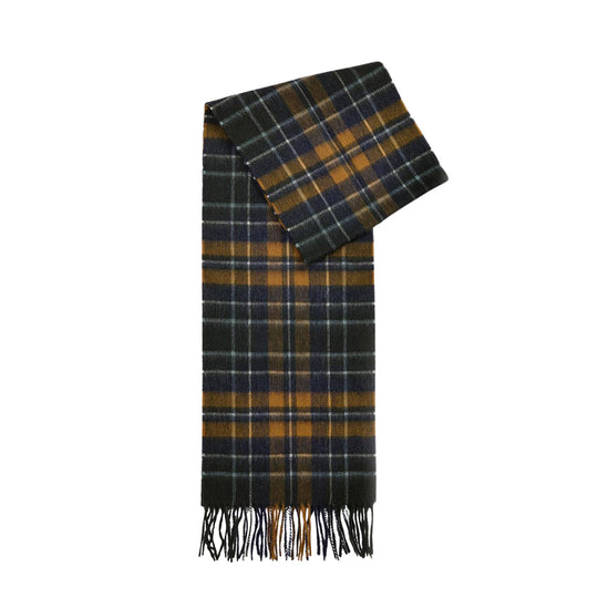 Herrenschal Barbour New Check Tartan Kaschmir Ocker/Blau/Grün