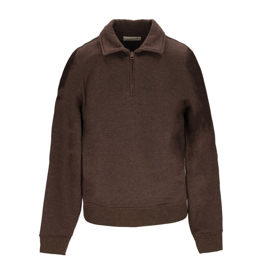 Herren Sweatshirt Bl'ker Halbzip Maryland Braun Melange 