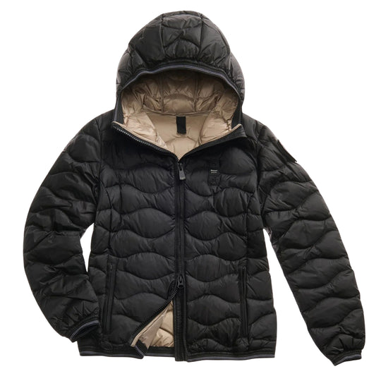 Piumino Donna Blauer Onde Camelia Nero