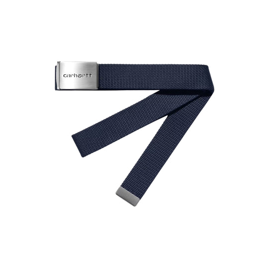Cintura Carhartt WIP Clip Belt Chrome Blu