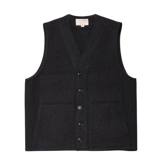 Herrenweste Filson Mackinaw Wollweste Dunkelgrau Melange 
