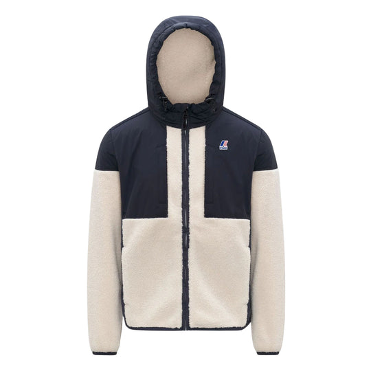 Herren Sweatshirt K-Way Samson 4.0 Teddy Creme / Blau 