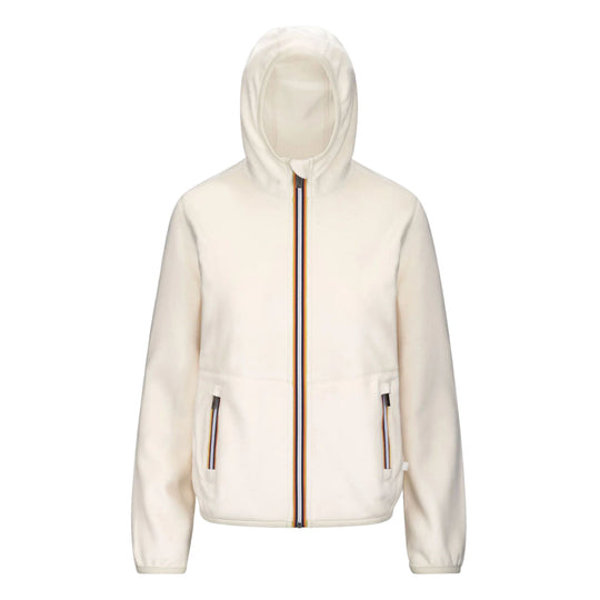 Felpa Donna K-Way Lily Velour Polar Reversibile Bianco