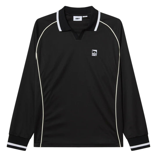 Obey Collar Polo Shirt Black