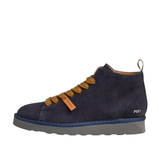 Men's Panchic P001 Derby Shoes Blue/Mustard