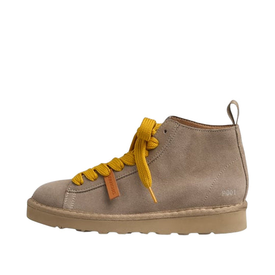 Women's Panchic P001 Derby Shoes Walnut/Yellow