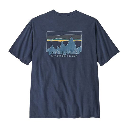 T-shirt Uomo Patagonia '73 Skyline Organic Blu