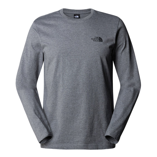 Men's The North Face Simple Dome Long Sleeve T-shirt Gray 