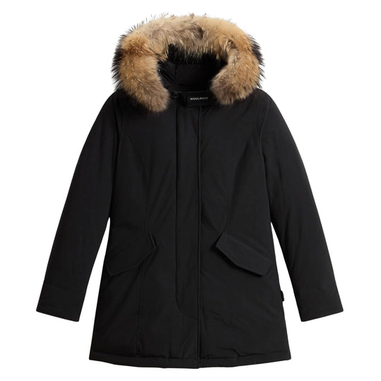 Women's Woolrich Arctic Parka Jacket with Removable Fur Black 