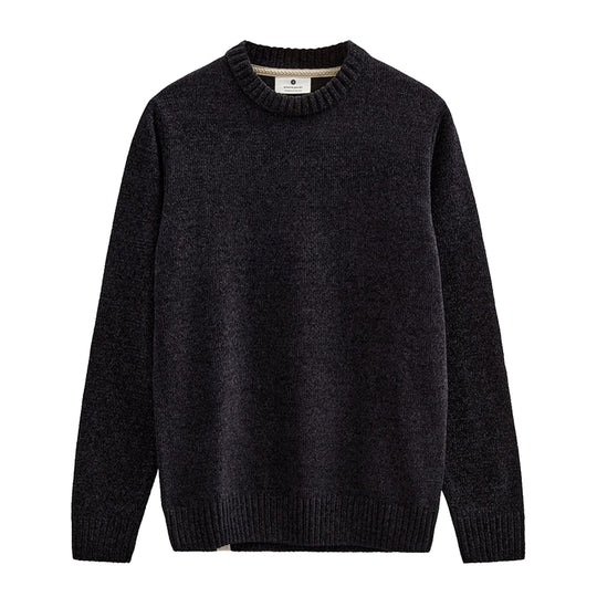 ANERKJENDT Heren trui AKSUNE CHENILLE KNIT - Zwart
