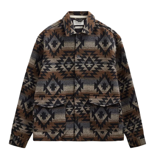 ANERKJENDT Herenovershirt AKOTTO INKA - Zwart multicolor