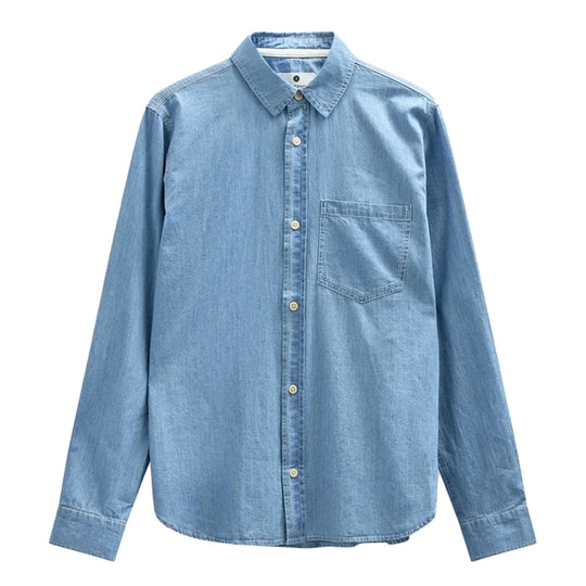 ANERKJENDT Herenoverhemd AKLAURITS - Licht denim