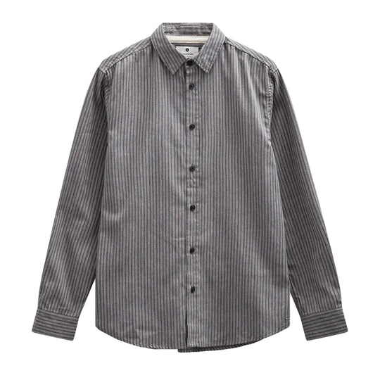 ANERKJENDT Herenoverhemd AKLEIF STRIPE4 - Grijs