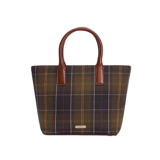 BARBOUR Borsa Donna Tote in tartan BIRCH - Verde/Blu
