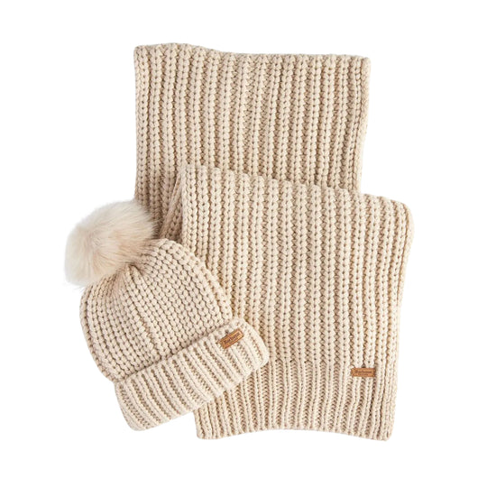 BARBOUR Set Donna Cappello + Sciarpa - Perla
