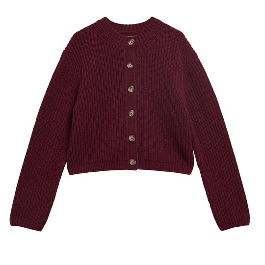 BARBOUR Cardigan Donna ADALYN - Bordeaux