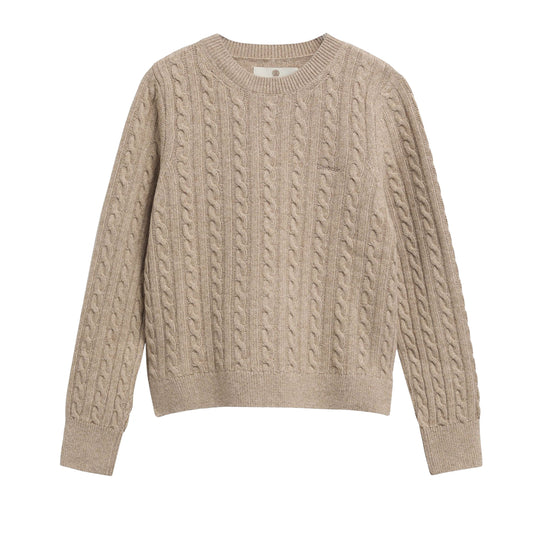 BARBOUR Maglione Donna Misto lana e lavorazione a trecce ASHDOWM - Beige