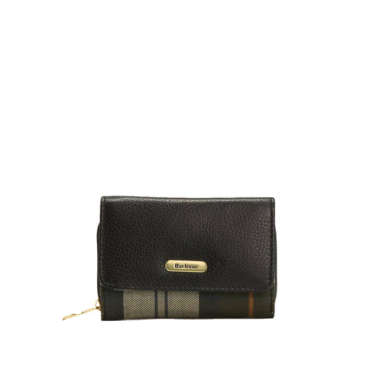 BARBOUR Portafoglio Donna ROSA con patta in pelle - Nero/Verde