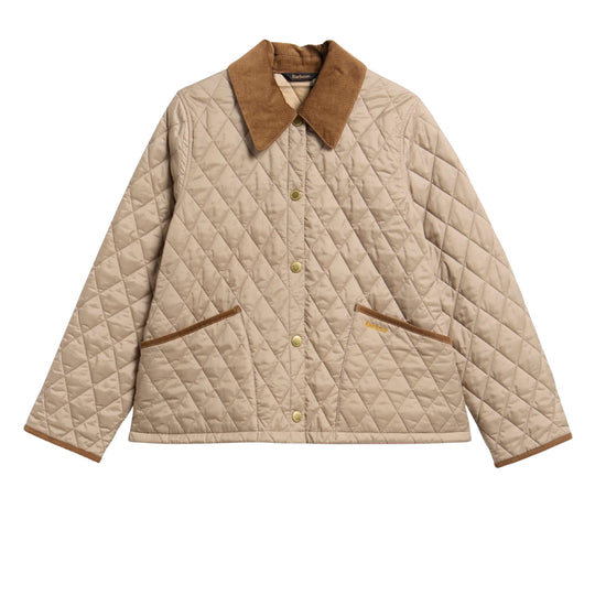 BARBOUR Giubbino Donna Trapuntato LIDDESDALE CROPPED ICONS - Beige