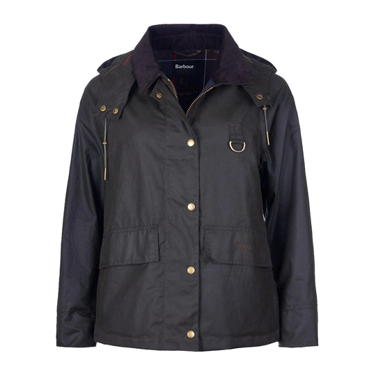 BARBOUR Giubbino Donna in cotone cerato AVON - Verde