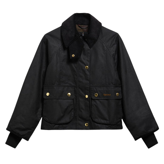 BARBOUR Giubbino Donna Cerato Cropped BEADNELL - Nero
