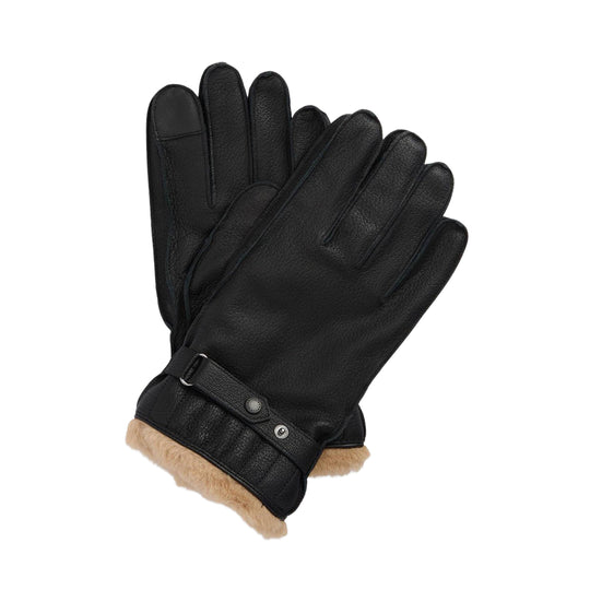 BARBOUR Guanti da lavoro Uomo in pelle UTILITY - Nero