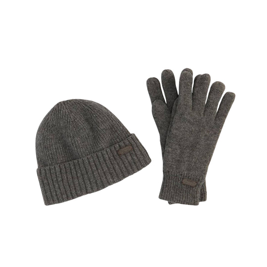 BARBOUR Set Regalo Guanti e berretto CARLTON - Grigio