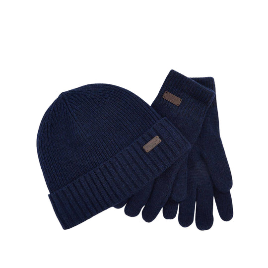 BARBOUR Set Regalo Guanti e berretto CARLTON - Blu
