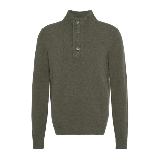 Maglione Uomo Barbour Essential Half Patch Zip Verde (GN73)