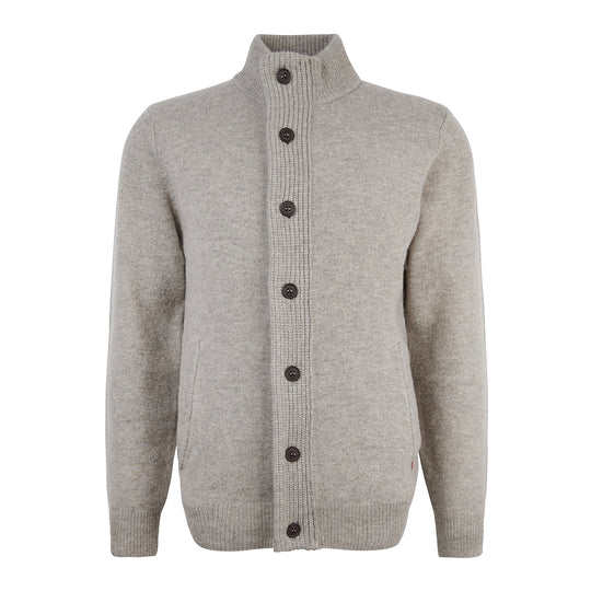 BARBOUR Maglione Uomo Full Zip ESSENTIAL PATCH - Sasso