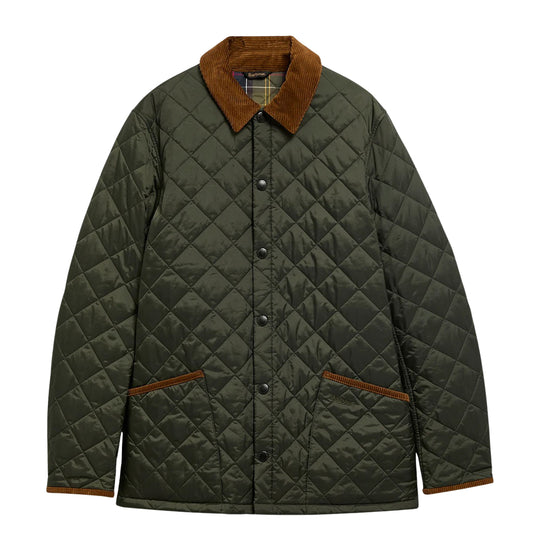 BARBOUR Giubbino trapuntato HERITAGE LIDDESDALE ICONS - Verde/Marrone