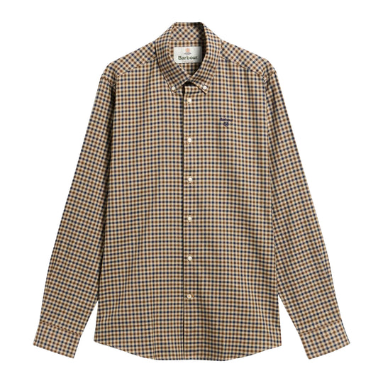 BARBOUR Camicia Uomo Finkle Taglio Sartoriale - Marrone/Blu