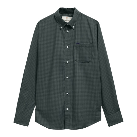 BARBOUR Camicia HARBOURWALL a maniche lunghe leggermente aderente - Verde/Blu