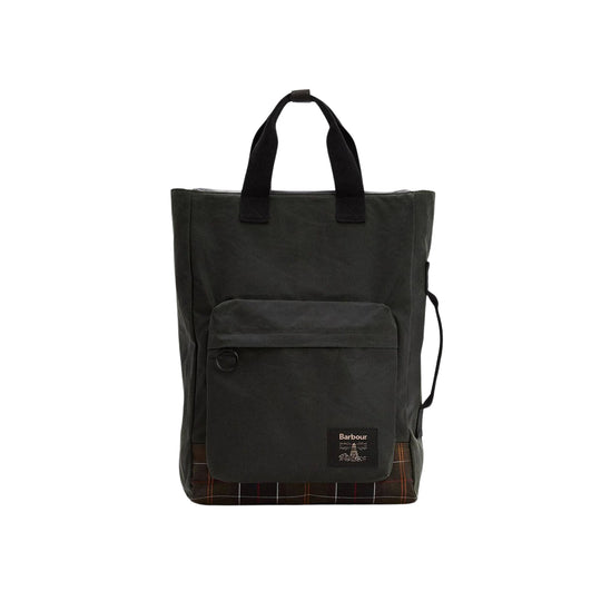 BARBOUR Zaino Uomo FIELD in tessuto cerato - Verde Scuro