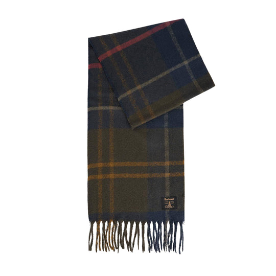 BARBOUR Sciarpa Uomo in Tartan YORKLANE - Verde/Blu