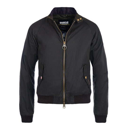 Giubbino Uomo Barbour International Merchant Wax (Steve McQueen) Verde