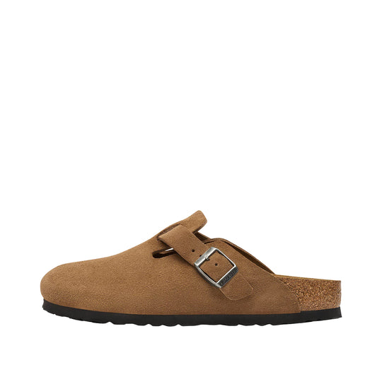 BIRKENSTOCK BOSTON CLASSIC SUEDE Clogs - Tobacco