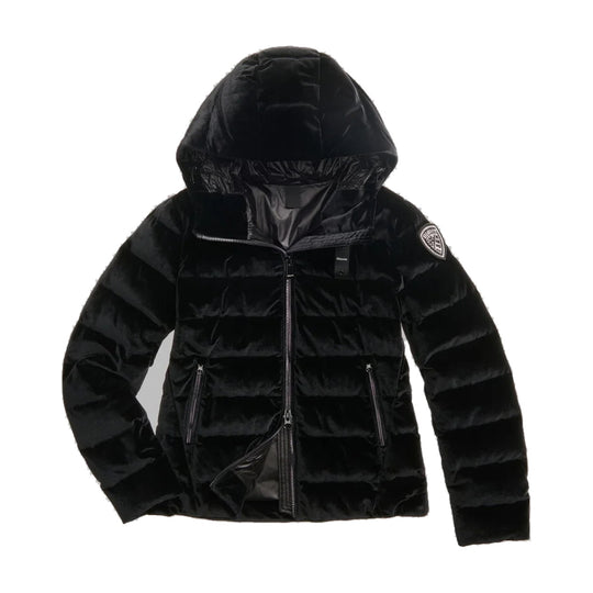 BLAUER Piumino Donna in Velluto Lucido VELLY - Nero
