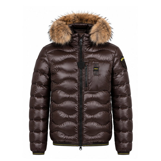 BLAUER Donsjas voor heren WAVE BOMBER HD FUR - Bruin