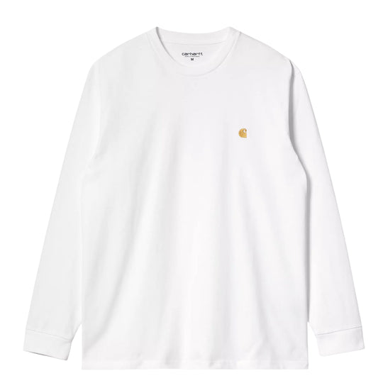 CARHARTT WIP T-shirt Uomo L/S Chase - Bianco
