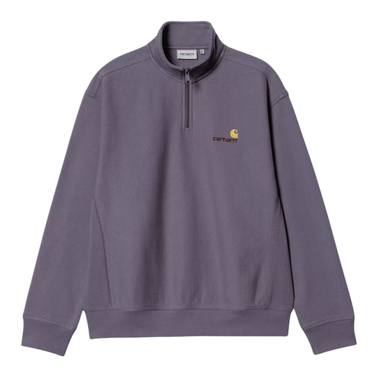CARHARTT WIP Felpa Uomo Half Zip American Scriptt Viola