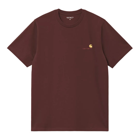 CARHARTT WIP T-Shirt Uomo S/S AMERICAN SCRIPT - Bordeuax