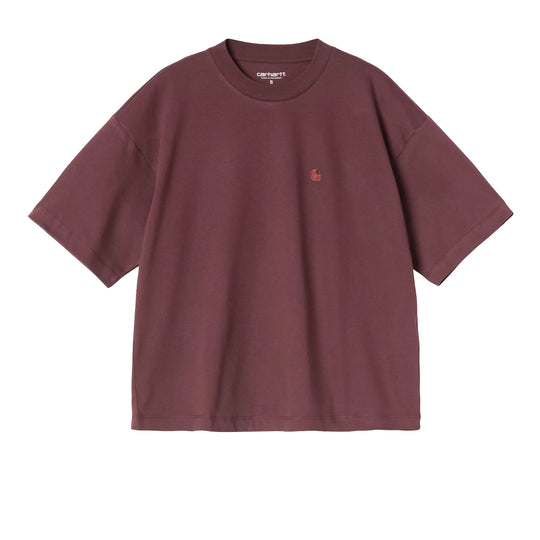 CARHARTT WIP T-Shirt Donna WOMEN'S S/S CHESTER - Bordeaux