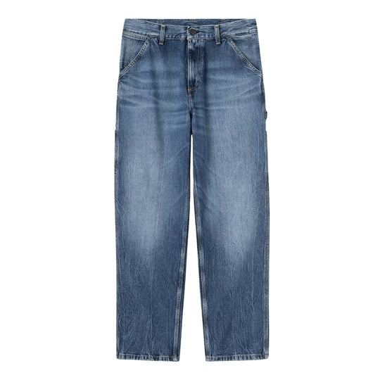 CARHARTT WIP Jeans Uomo Single Knee Pant - Blu/ Marble Used Wash