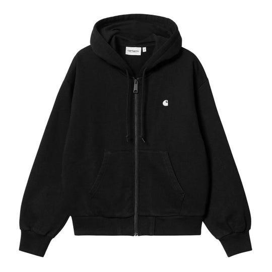 CARHARTT WIP Felpa Donna con Cappuccio Casey Jacket Nera/Argento